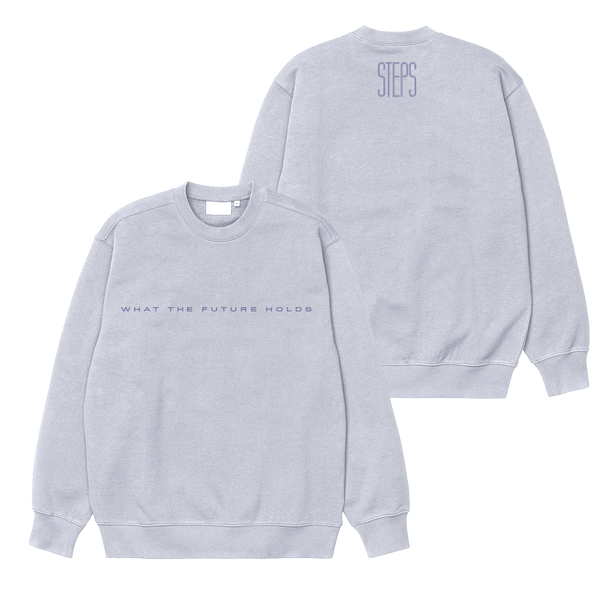 WHAT THE FUTURE HOLDS DELUXE GREY CREWNECK